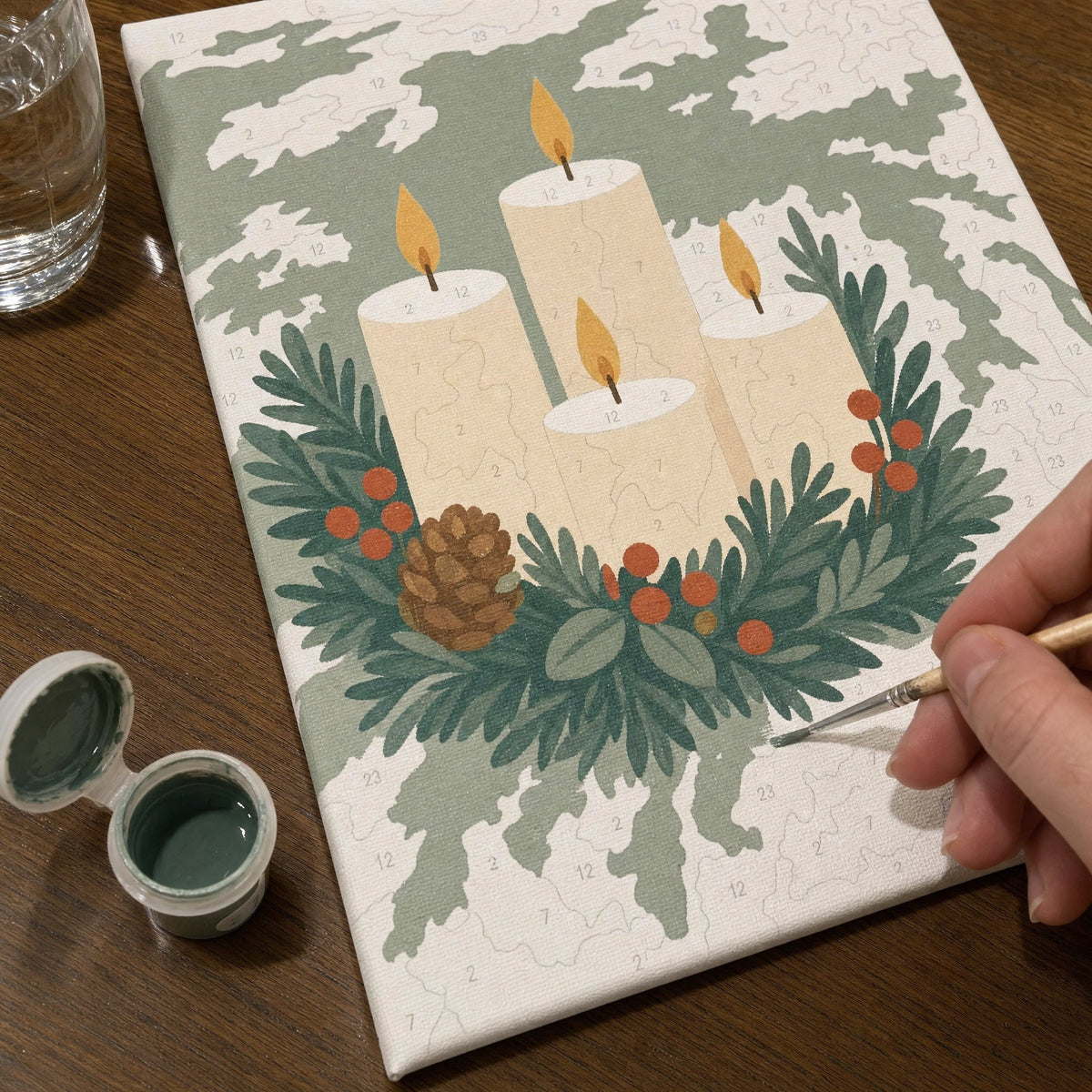 Mal-Detail: Adventskranz
