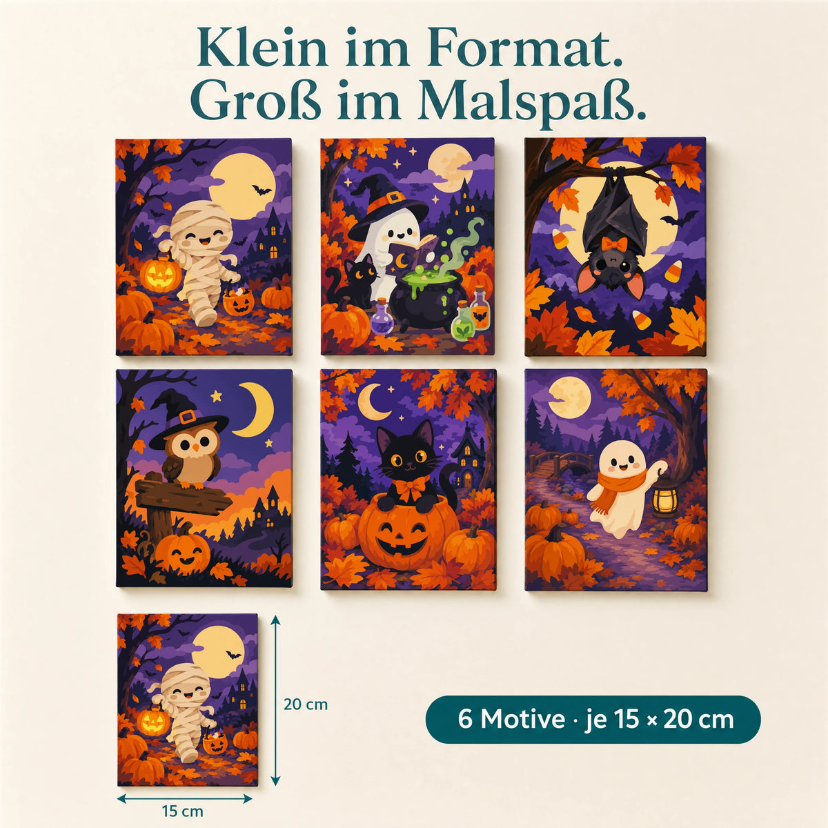 Fröhliche Mumie im Format 15 × 20 cm