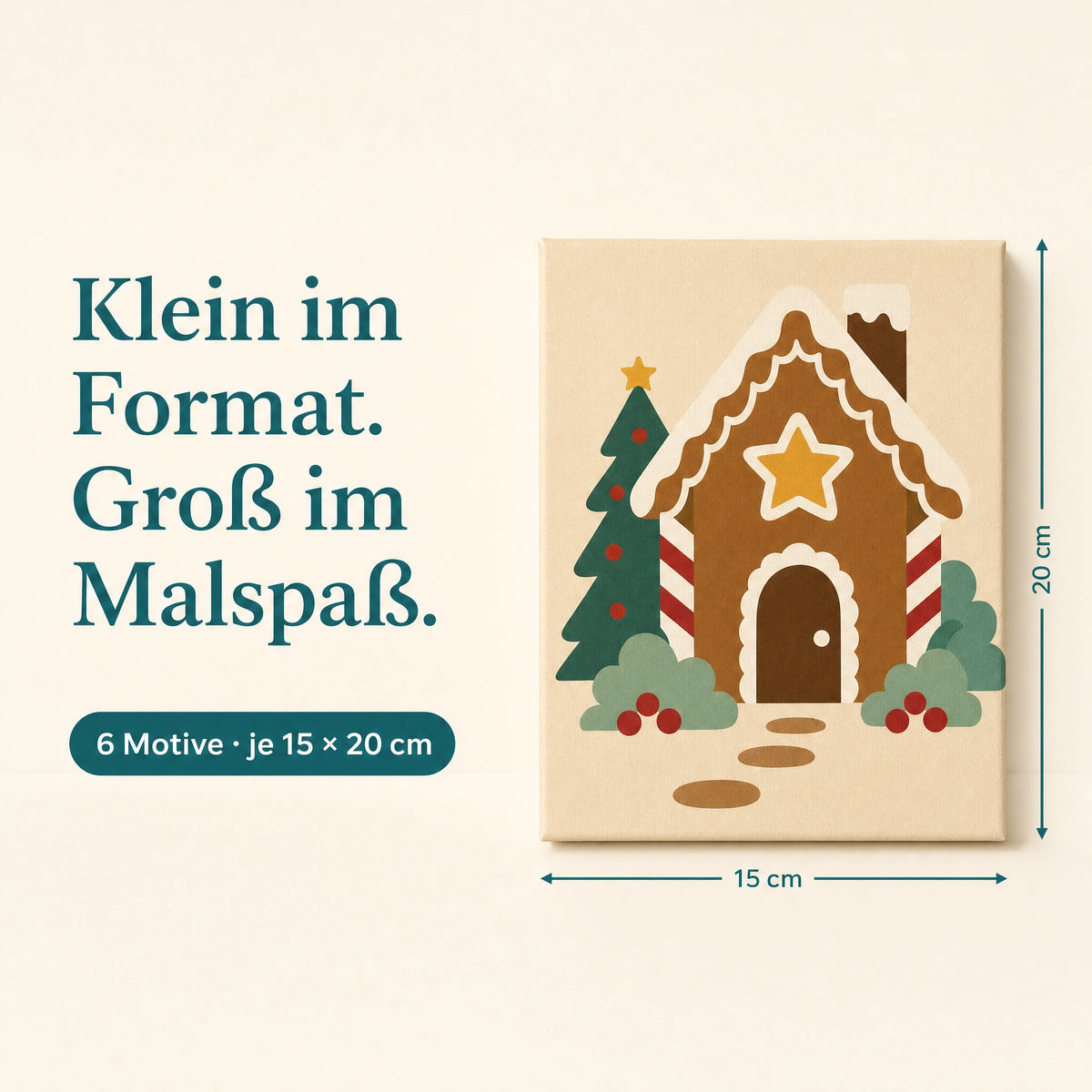 Lebkuchenhaus im Format 15 × 20 cm