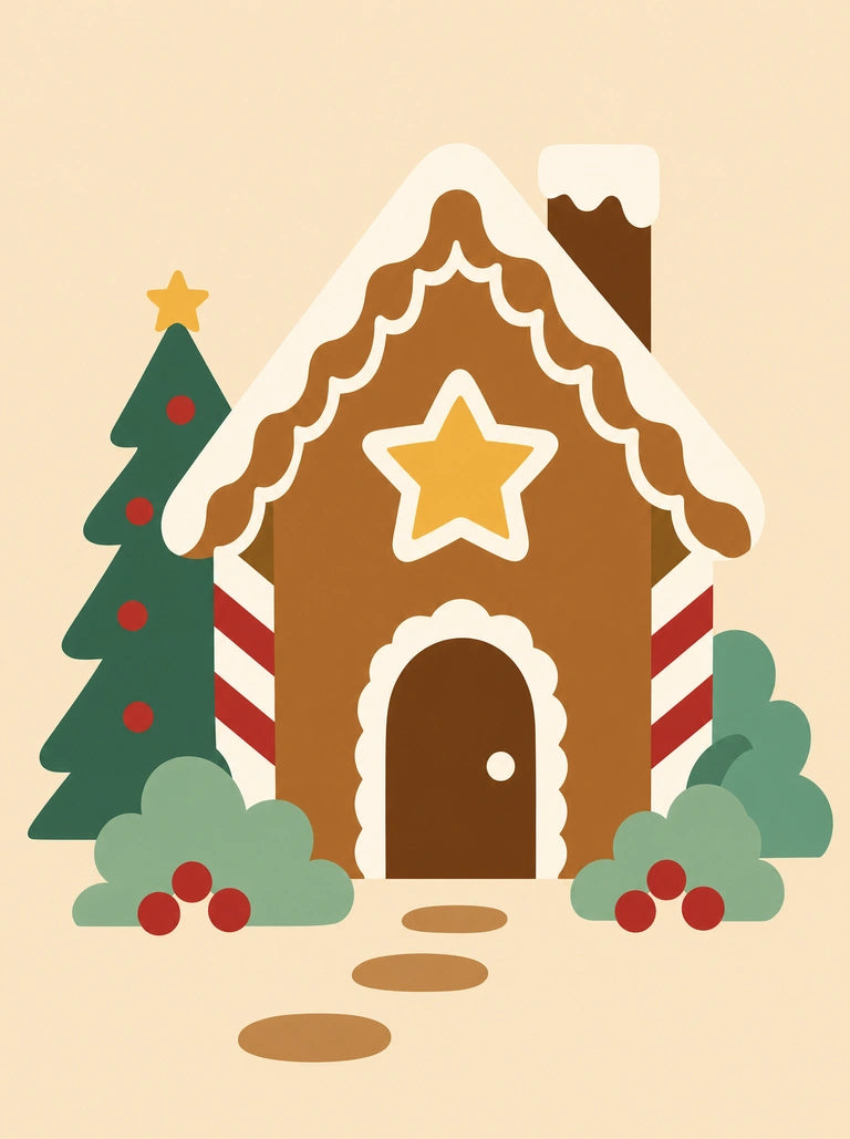 Lebkuchenhaus fertig ausgemalt