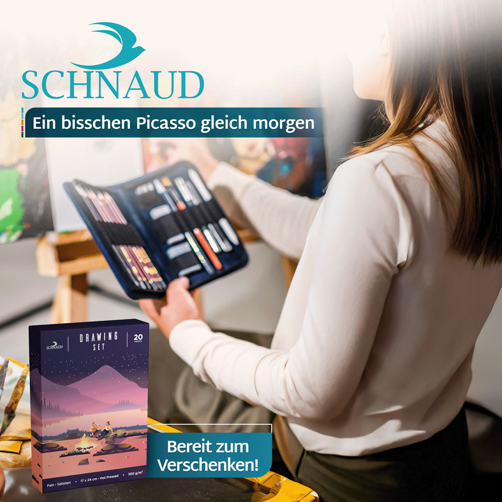 Zeichenset: Zeichenstifte H4 – B12 Zeichnen Schnaud