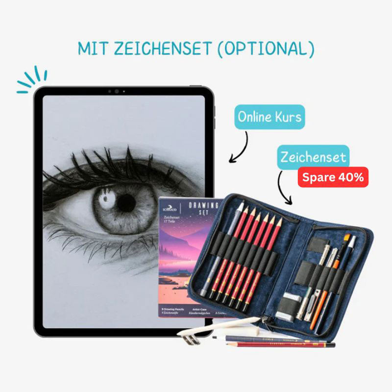Grundlagen Realistisches Zeichnen Kurs Schnaud Online Kurs mit Zeichenset