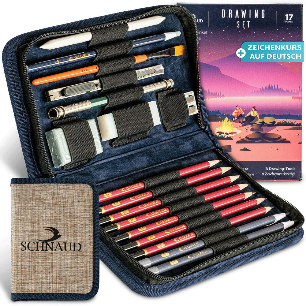 Zeichenset: Zeichenstifte H4 – B12 Zeichnen Schnaud